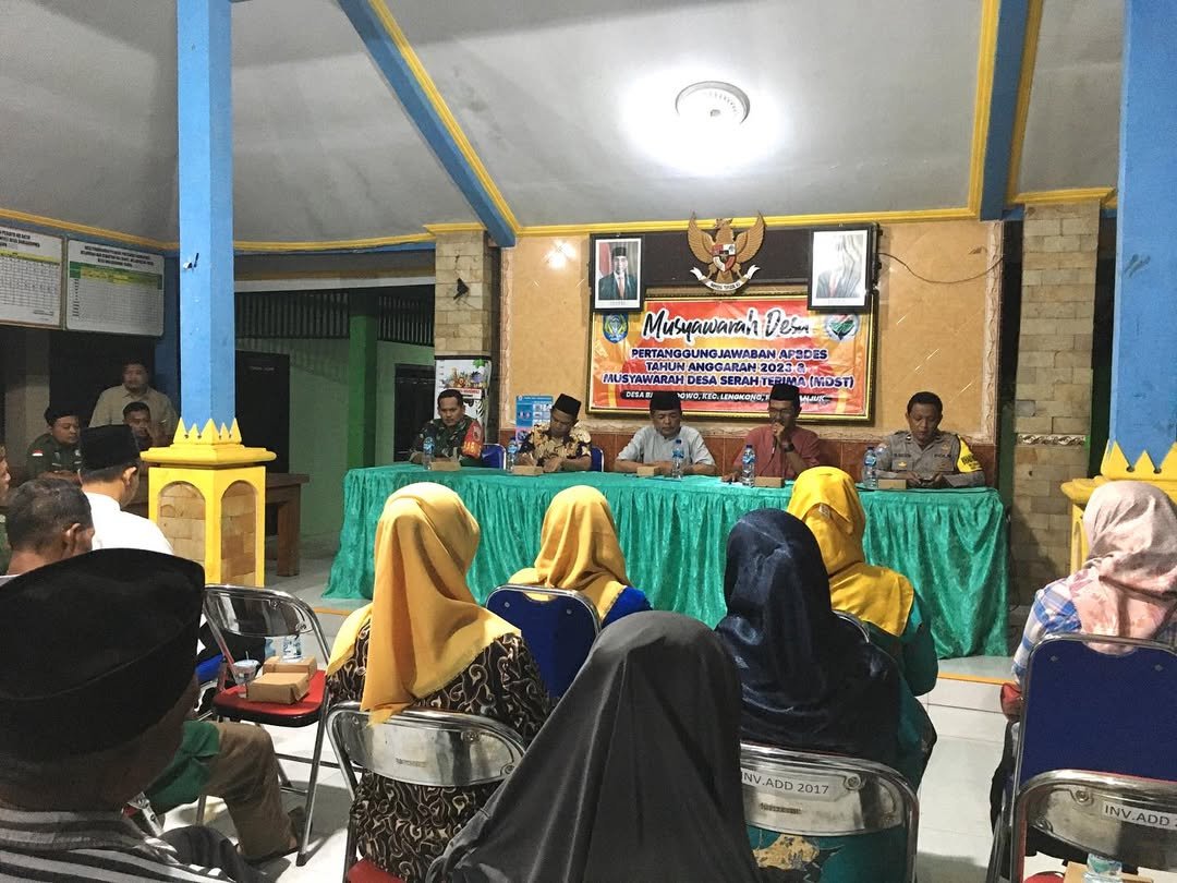 Musdes Pertanggungjawaban APBDes TA 2023 dan Musyawarah Desa Serah Terima (MOST) Desa Banjardowo